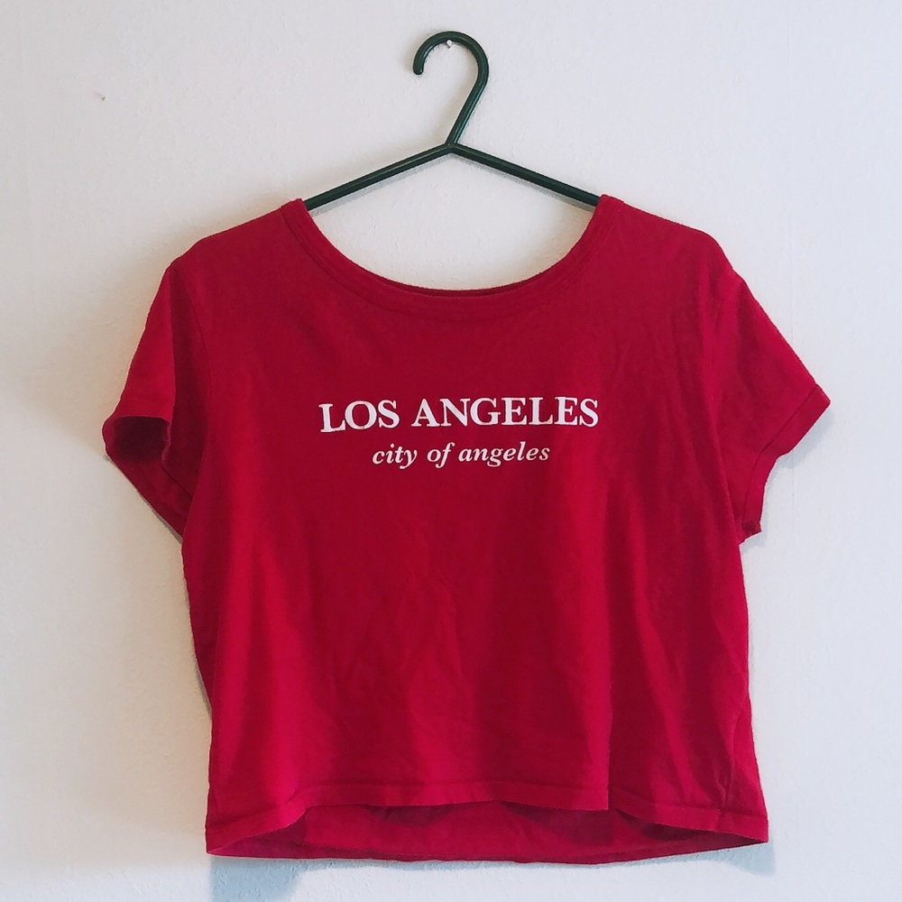 A cute red crop top